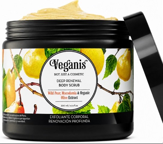 Exfoliante Corporal Renovación Profunda Pera Silvestre & Macadamia con Extracto Orgánico de Oliva